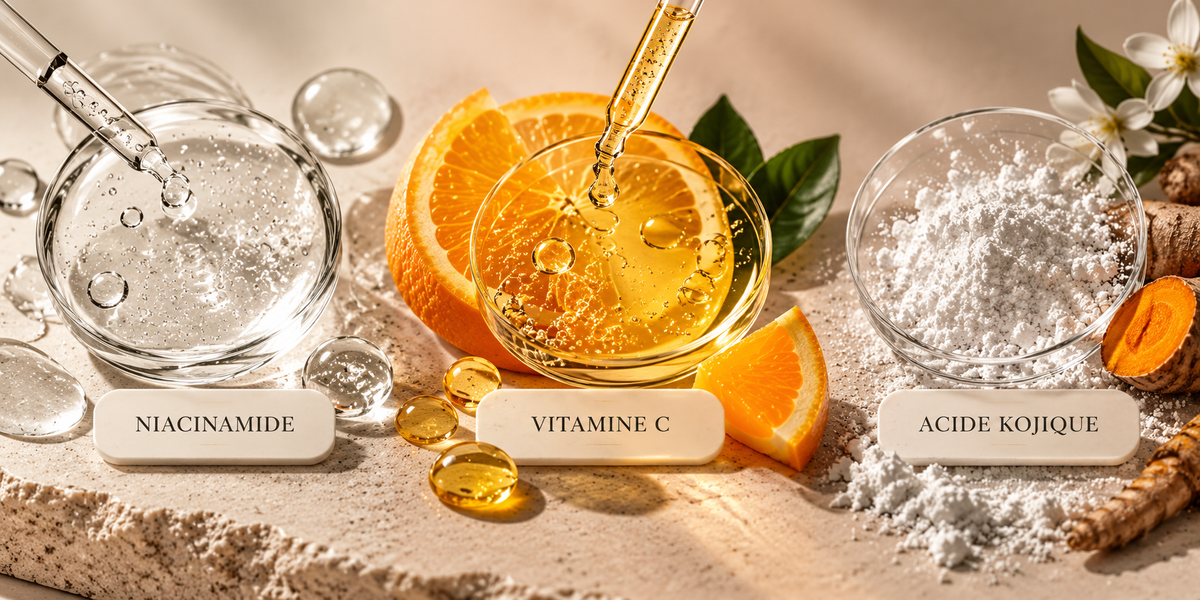 Niacinamide, acide kojique, vitamine C : quelles différences ?