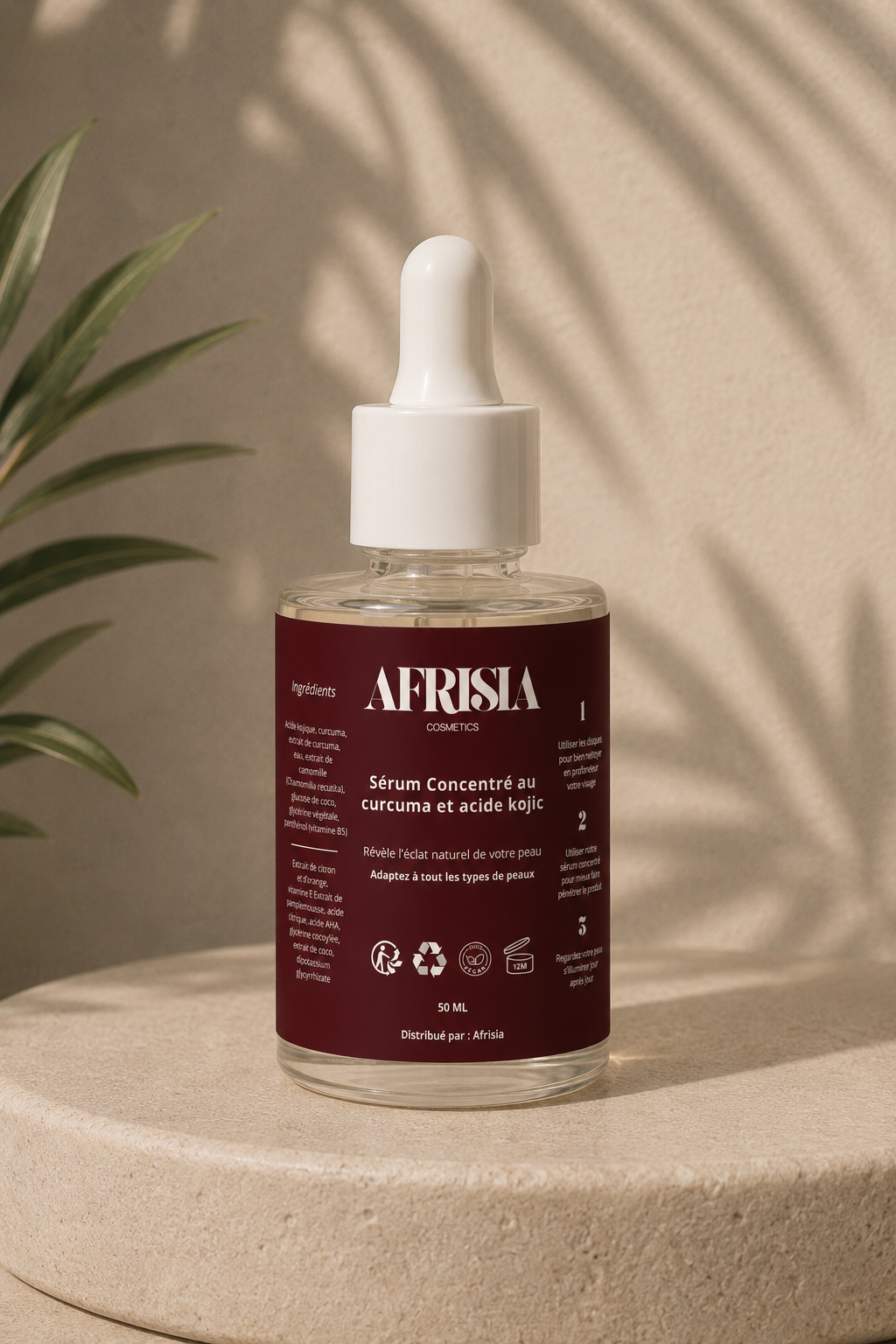 Sérum concentré au curcuma et à l'acide kojique